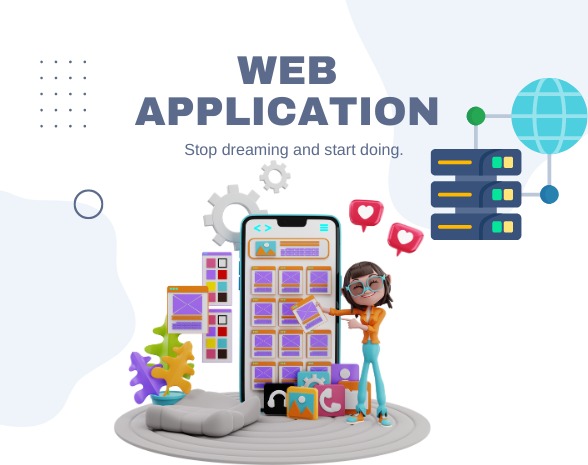 Custom web application development by WebGrowIndia showing interactive user interface